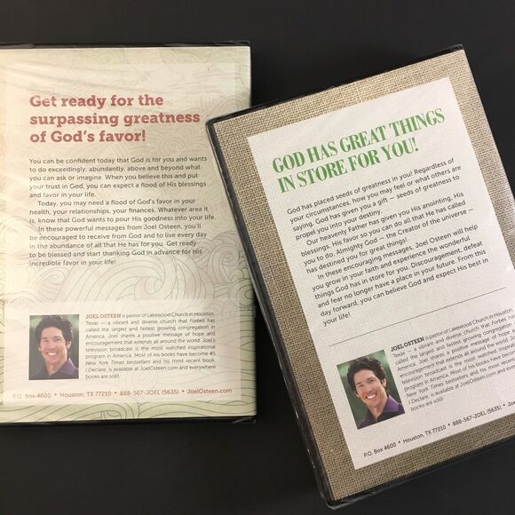 Joel Osteen DVD Lot (2) Seeds of Greatness Are in You~Flood of Favor~NEW Sealed - Picture 2 of 6